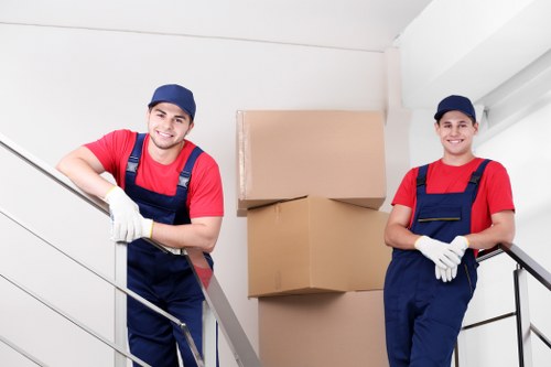 Local Dundee house moving service with transport vehicle and packed items