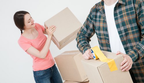 Careful loading of boxes and furniture during a Dundee house move