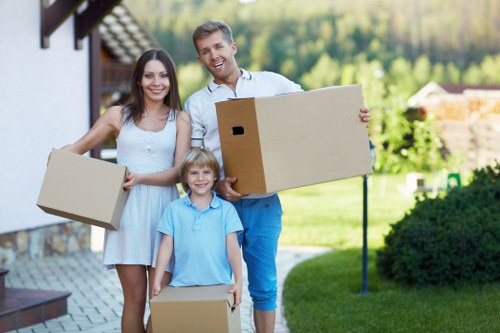 Packed boxes and furniture ready for a Dundee house move