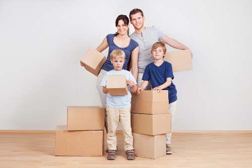 Local Dundee removals team unloading boxes at a new property