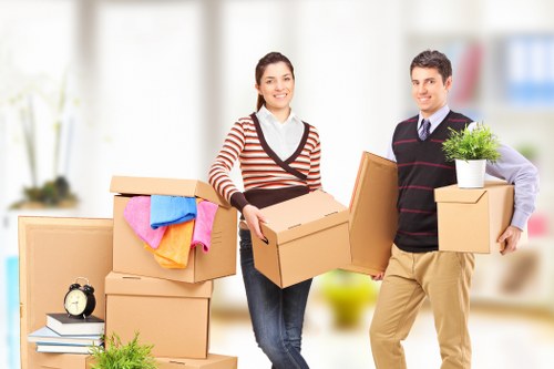 Reusable furniture and household items prepared for charity donation