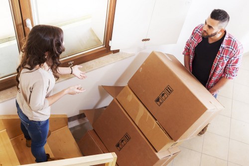 Local removal van loaded with furniture for transport in Dundee