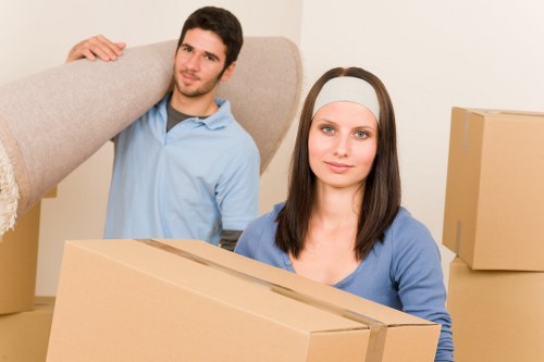 Organised boxes and labelled items for a Dundee relocation