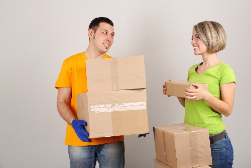 Furniture and boxes prepared for a house move in Dundee